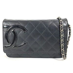 CHANEL A46646 Cambon Line Chain Long Wallet Crossbody Chain Bag Shoulder Bag